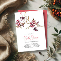 Convites de chá de panela vermelhos e castanhos