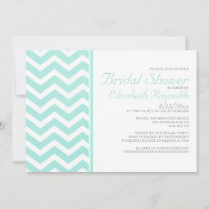 Convites de chá de panela Vintage Chevron Zigzag