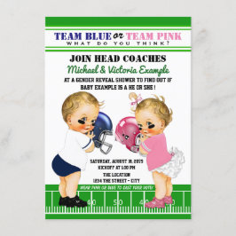 Convites de Chá de Revelação de Gênero de Futebol