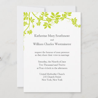 Convites De Chartreuse E Casamento Branco