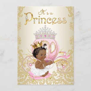 Convites de Chás de Bebê para Princesa Étnica