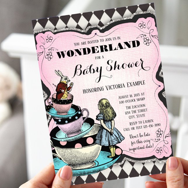 Convites de Chás de Bebê Vintage Wonderland (Criador carregado)