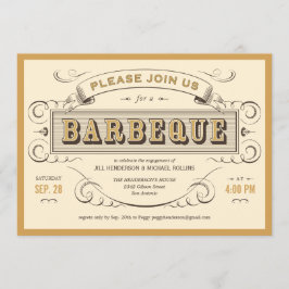 Convites de CHURRASCO de Vintage Exclusivos