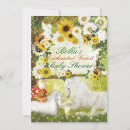 Convites de Chuvade Bebê do Unicórnio Encantado