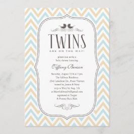 Convites De Chuveiro De Bebês De Twin Boy