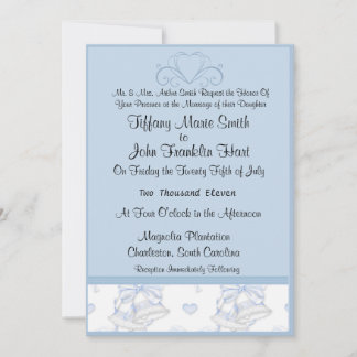 Convites de Cintos de Casamento Azul