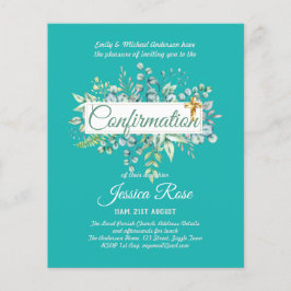 Convites de Confirmação Eucalyptus Greenery Budge