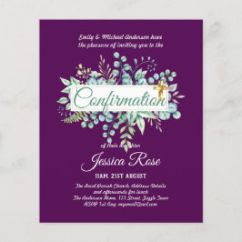 Convites de Confirmação Eucalyptus Greenery Budge