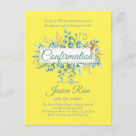 Convites de Confirmação Eucalyptus Greenery Budge