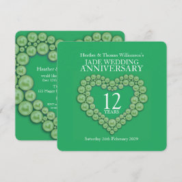 convites de coração de jade para 12º aniversário d