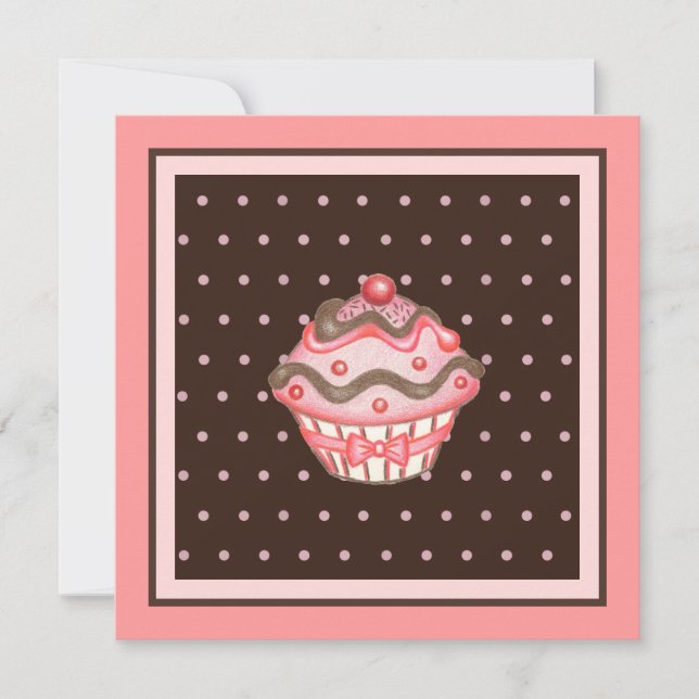 Convites de Cupcake (Frente)