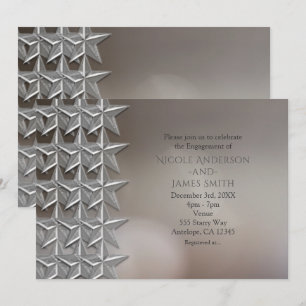 Convites de Engajamento de Luz Bokeh de Estrelas P