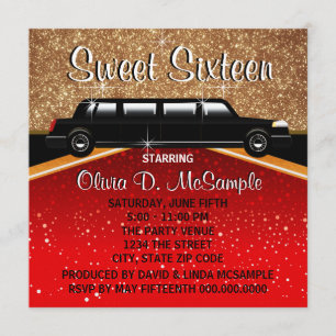 Convites de Estrela de Cinema com Tapete Vermelho 