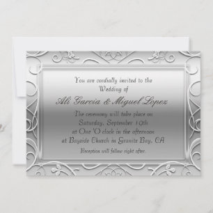 Convites de Evento de Casamento Glamour Elegante P
