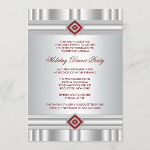 Convites de Férias Corporativas - Vermelho