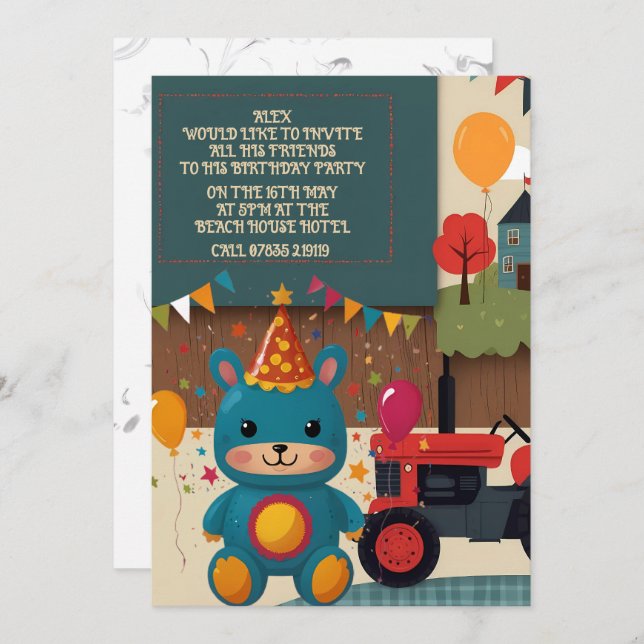 Convites de festa (Frente/Verso)