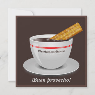 Convites de Festa Chocolate con Churro