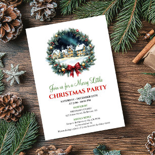 Convites de Festa com Cena de Natal Divertida em A