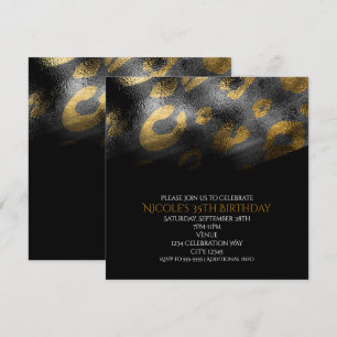 Convites de festa com Sombras Pretas e Estampa de 