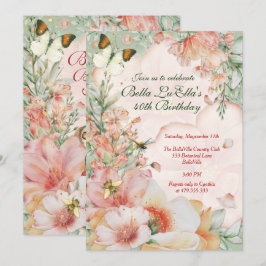 Convites de Festa com Tema Floral de Jardim