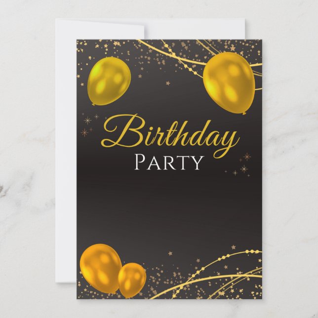 Convites de festa de aniversário (Frente)