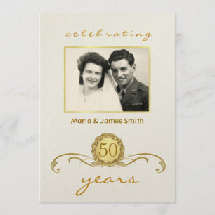 Convites de festa de aniversário de 50 anos - Marf