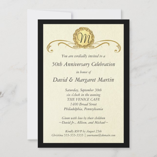 Convites de Festa de Aniversário de 50 Anos Redemo (Verso)