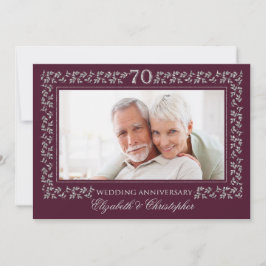 Convites de festa de aniversário de 70 anos de cas