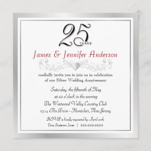 Convites de Festa de Aniversário de Casamento de 2
