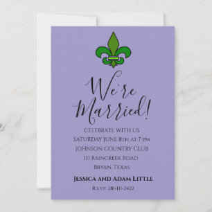 Convites de festa de casamento Mardi Gras