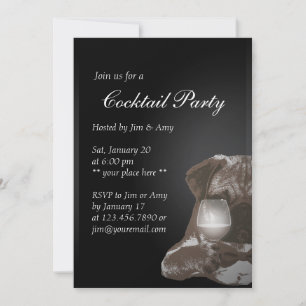 Convites de Festa de Cocktail de Vinho Fino & Sr.