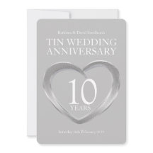 Convites de festa de coração de aniversário de cas