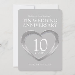 Convites de festa de coração de aniversário de cas