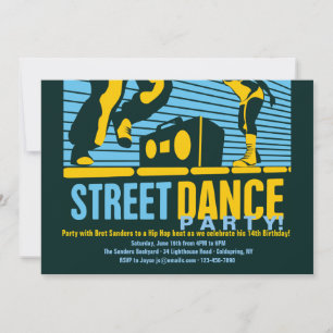 Convites de Festa de Dança de Rua