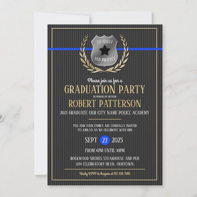 Convites de Festa de Formatura da Academia de Polí (Frente)