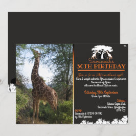 Convites de Festa de Girafa Africana