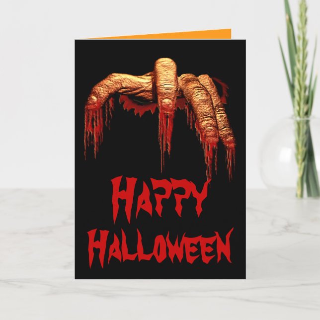 Convites de Festa de Halloween Cartões de Terror Z (Frente)