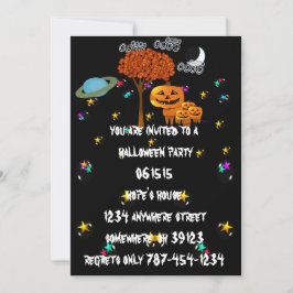 Convites de Festa de Halloween com Cabeça de Abóbo