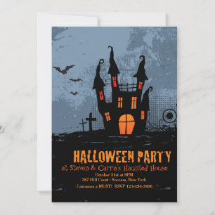 Convites de Festa de Halloween em Casa Assombrada