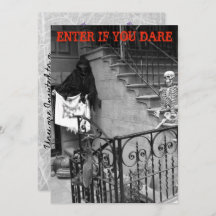 Convites de Festa de Halloween Mansão Assombrada