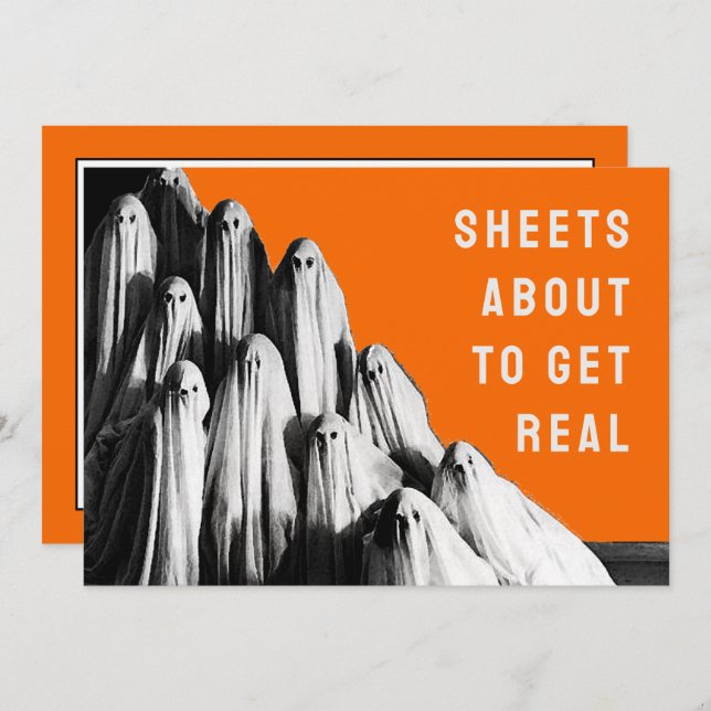 Convites de Festa de Halloween para Adultos (Frente/Verso)