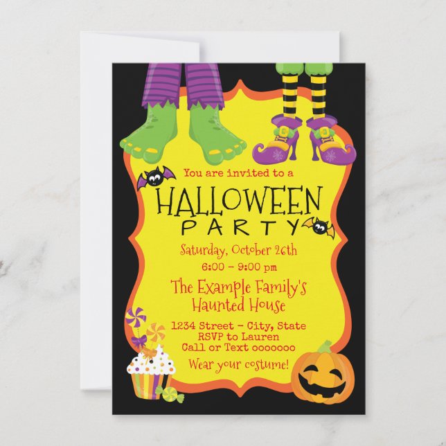 Convites de Festa de Halloween para Crianças (Frente)