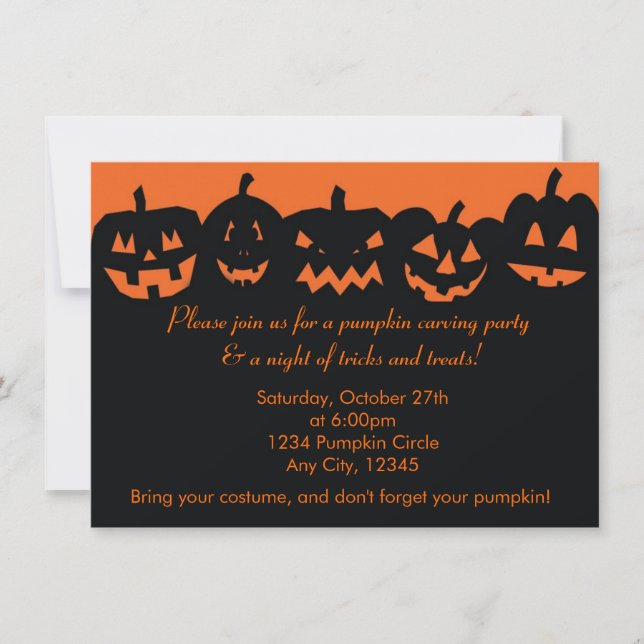 Convites de Festa de Halloween para Decoração de A (Frente)