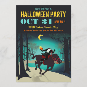 Convites de Festa de Halloween sem Cabeça