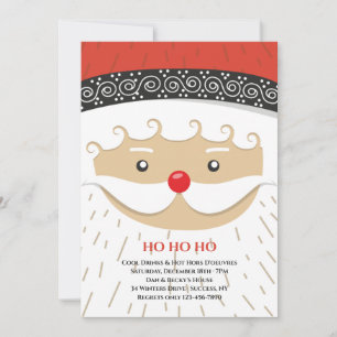 Convites de Festa de Natal com o Rosto do Papai No