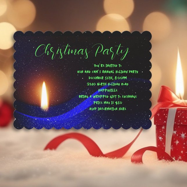 Convites de Festa de Natal Noite da Vela de Natal (Criador carregado)