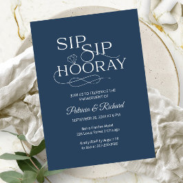 Convites de Festa de Noivado Sip Sip Hooray