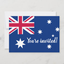 Convites de festa divertidos com a bandeira austra