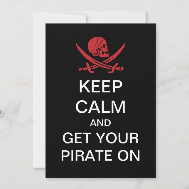 Convites de Festa do Dia de Falar como um Pirata (Frente)