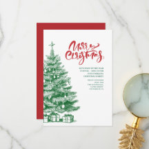 convites de festa elegante de natal